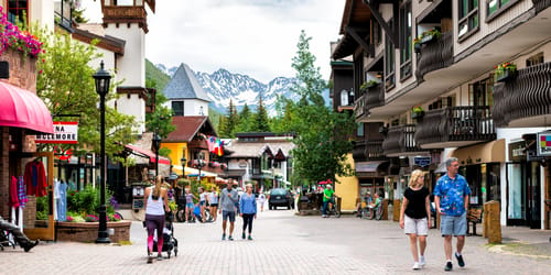 Vail Village, Colorado in Spring